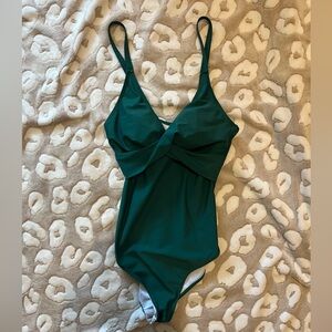 Green one piece swimsuit